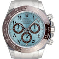 Deposit Rolex Platinum Cosmograph Daytona 40 Watch - Ice Blue Arabic Index Dial - 116506